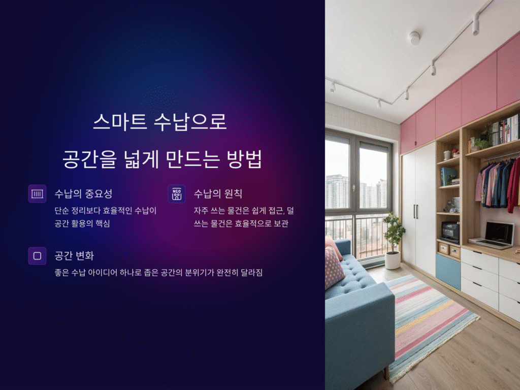 수납 공간이 넓어지는 기분, 각종 물건을 깔끔하게 수납하는 법