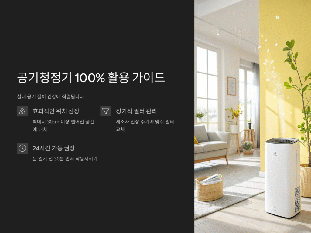 공기청정기 100% 활용법, 실내공기 관리 제대로 하는 방법