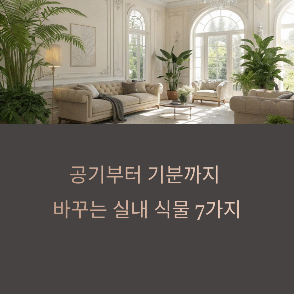 공기부터 기분까지 바꾸는 실내 식물7가지
