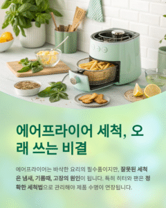 에어프라이어 세척, 제대로 해야 오래 쓴다