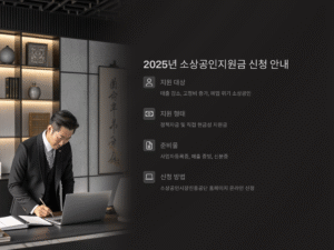 2025년 소상공인지원금 신청 조건과 절차 총정리
