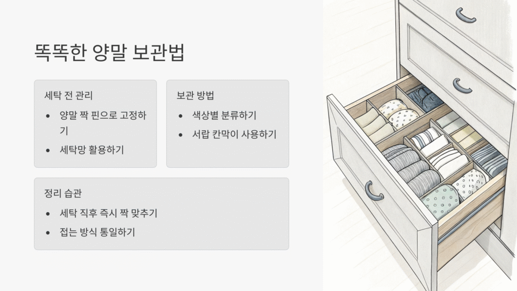 양말 보관 꿀팁: 한 짝도 잃지 않는 정리법의 모든 것