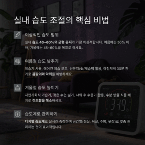 실내 습도 조절의 핵심 비법