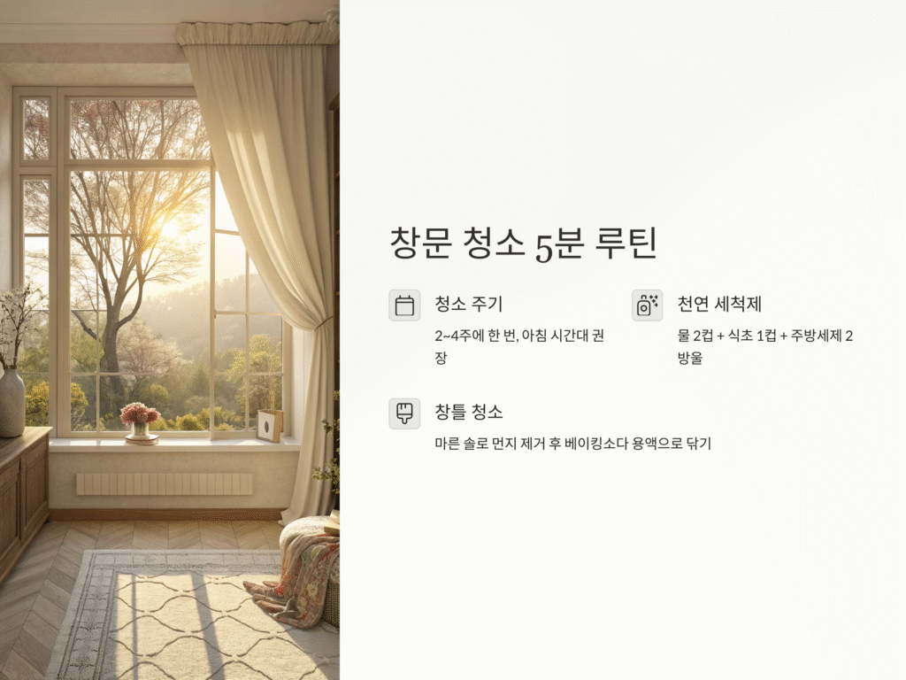 하루 5분! 창문을 깨끗하게 유지하는 생활 습관과 청소법