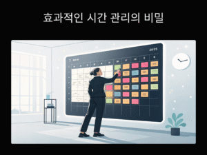 하루가 길어지는 기분, 효과적인 시간 관리법 실천 전략