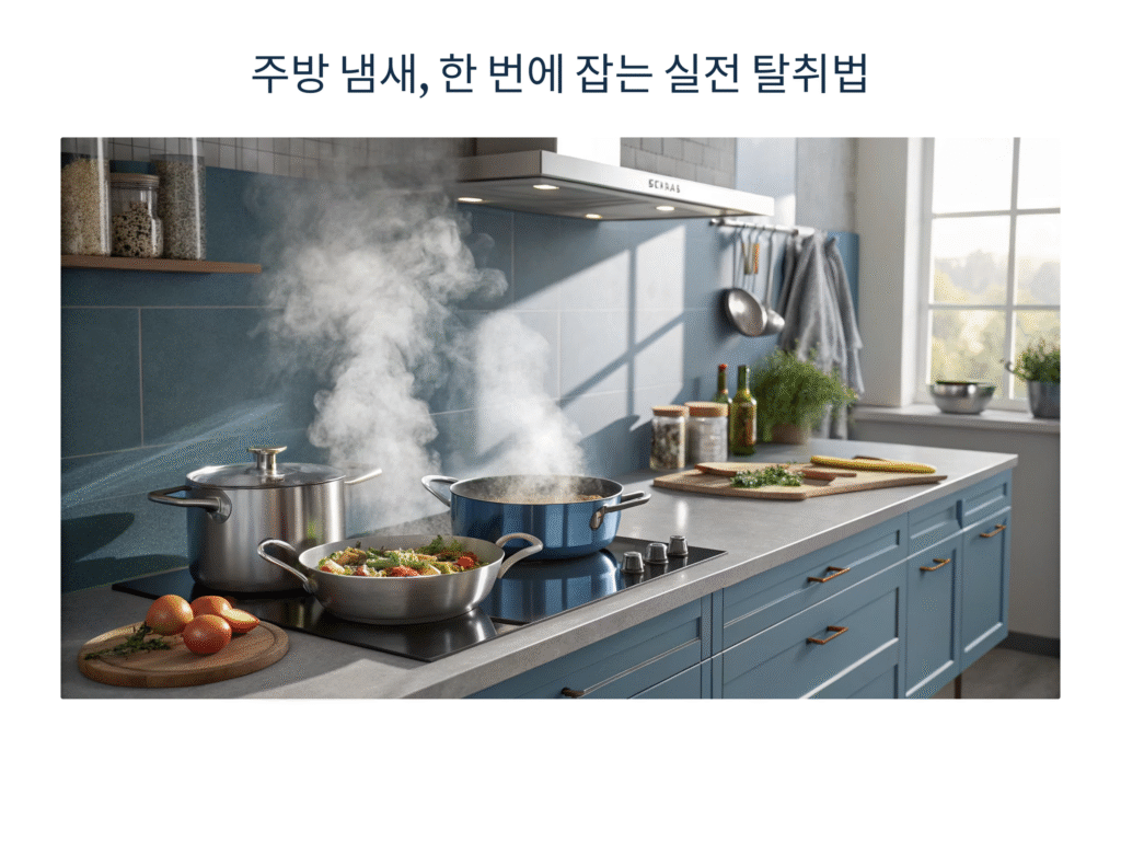 주방 냄새, 한 번에 잡는 실전 탈취법 총정리