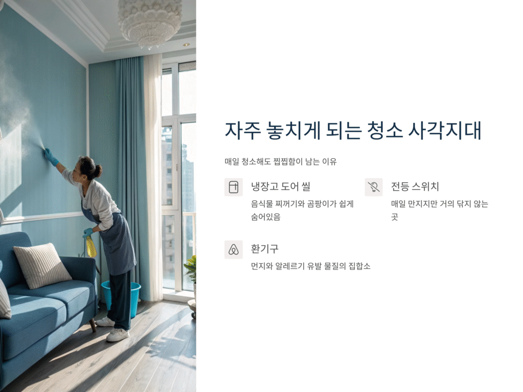 청소할 때 놓치기 쉬운 집안 구석 10곳