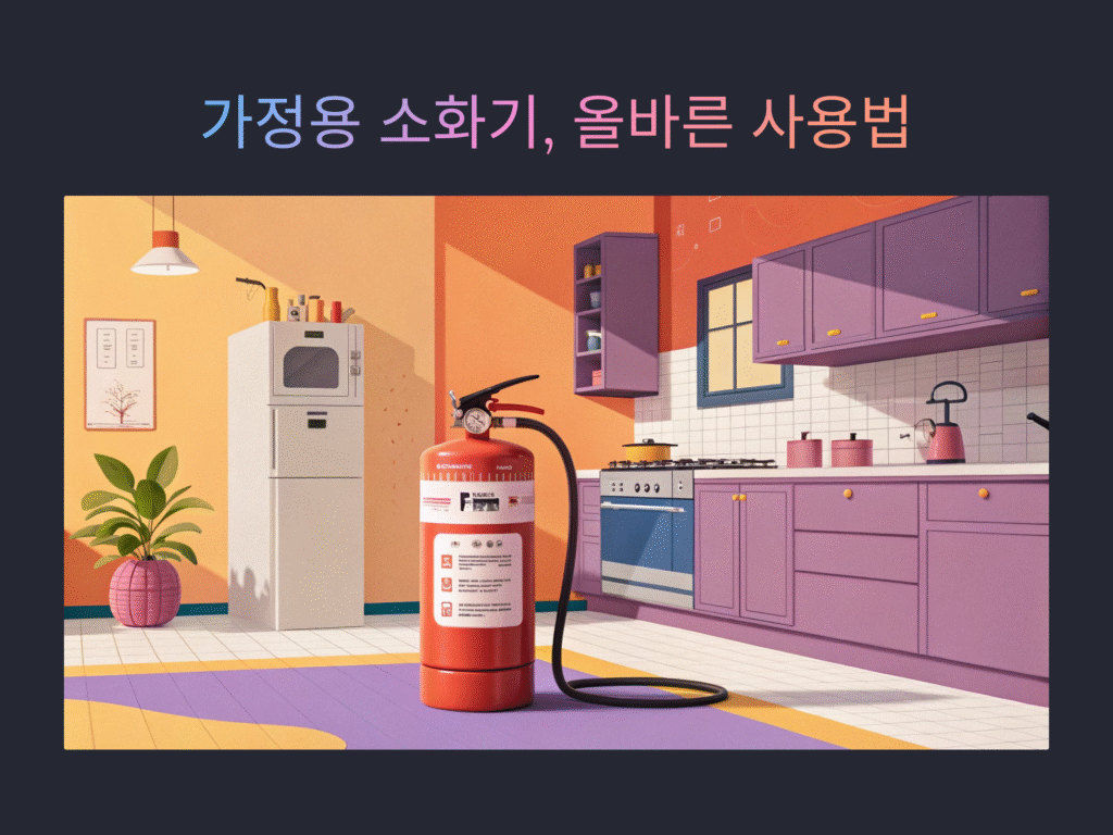 초보자도 쉽게! 안전한 가정용 소화기 사용법 총정리