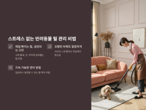 반려동물 털 청소, 이 방법이면 스트레스 없이 싹~ 정리 끝!