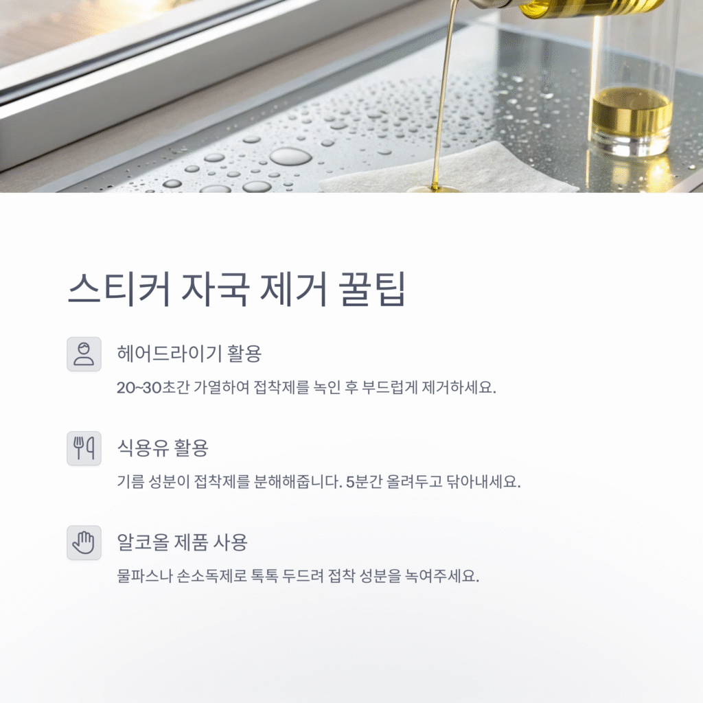스티커 자국 말끔하게 없애는 방법