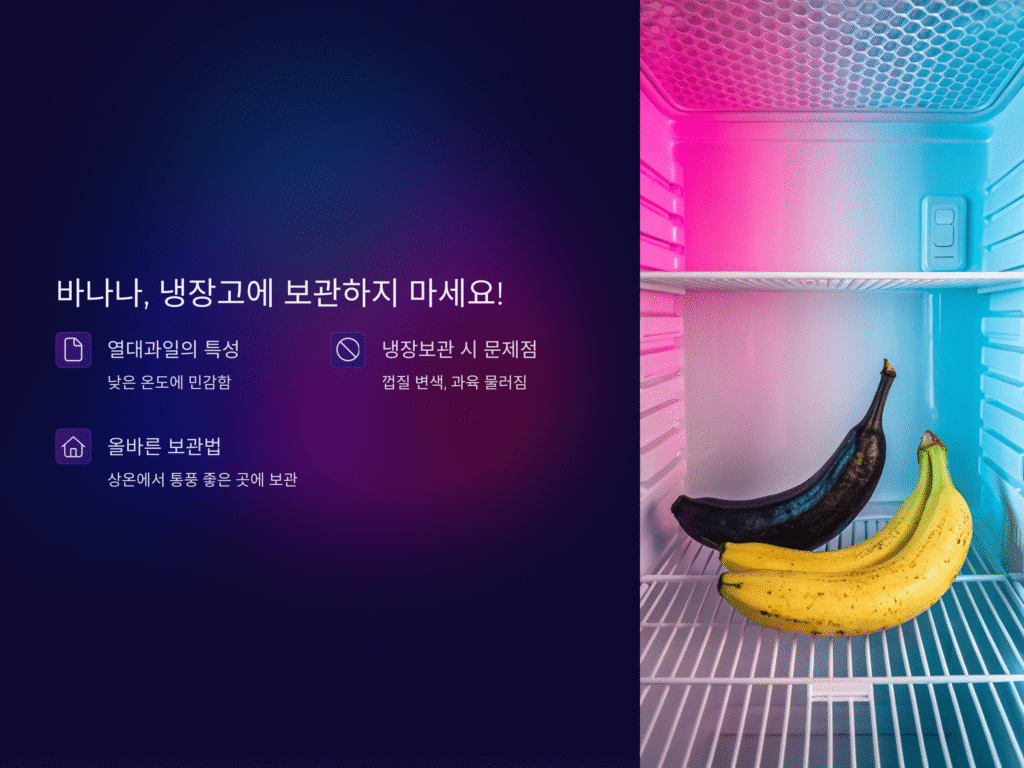 바나나 오래 보관하는 법과 냉장고 보관이 금지되는 이유