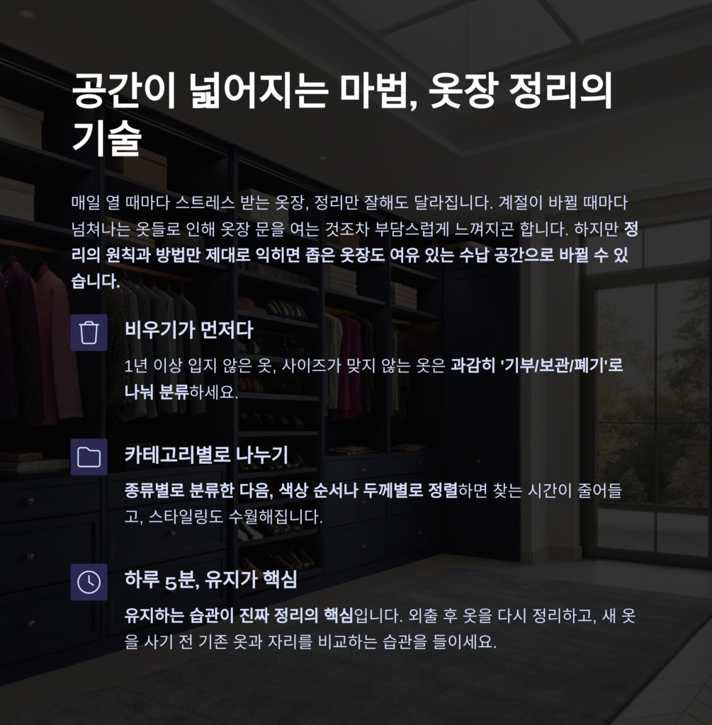옷장 정리의 기술