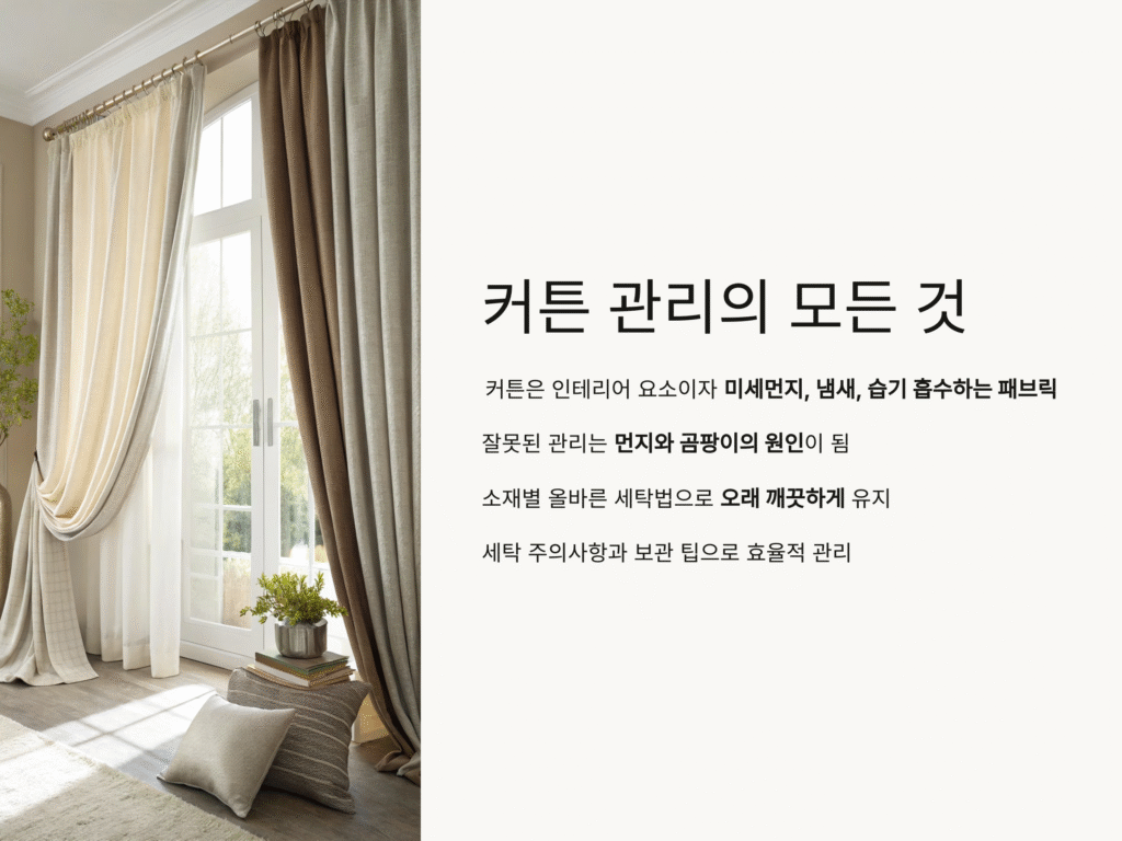 커튼 세탁 제대로 하는 법! 소재별 세탁 요령부터 주의사항까지