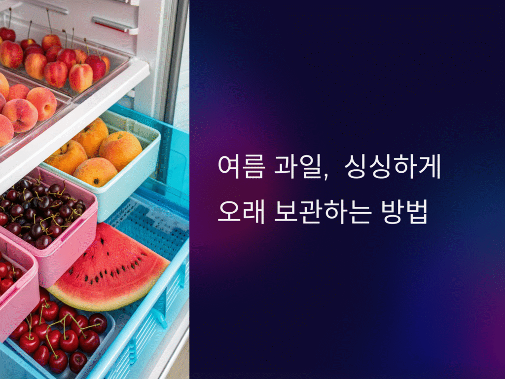여름 과일, 싱싱하게 오래 먹는 보관 순서 총정리