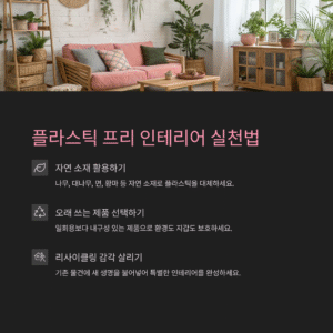 플라스틱 프리 인테리어 실천법: 환경도 나도 편안한 집 만들기