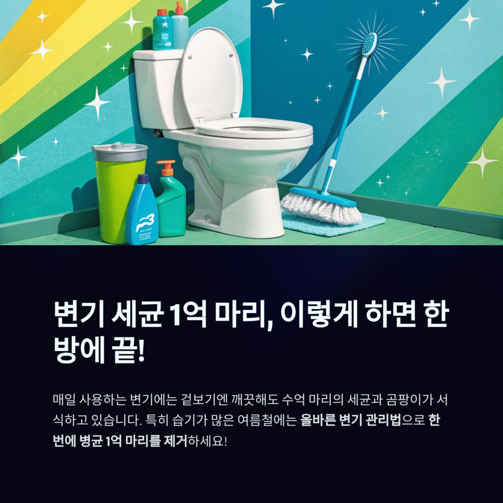 변기 세균 1억 마리, 이렇게 하면 한방에 끝! 완벽한 변기 관리법