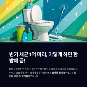 변기 세균 1억 마리, 이렇게 하면 한방에 끝! 완벽한 변기 관리법