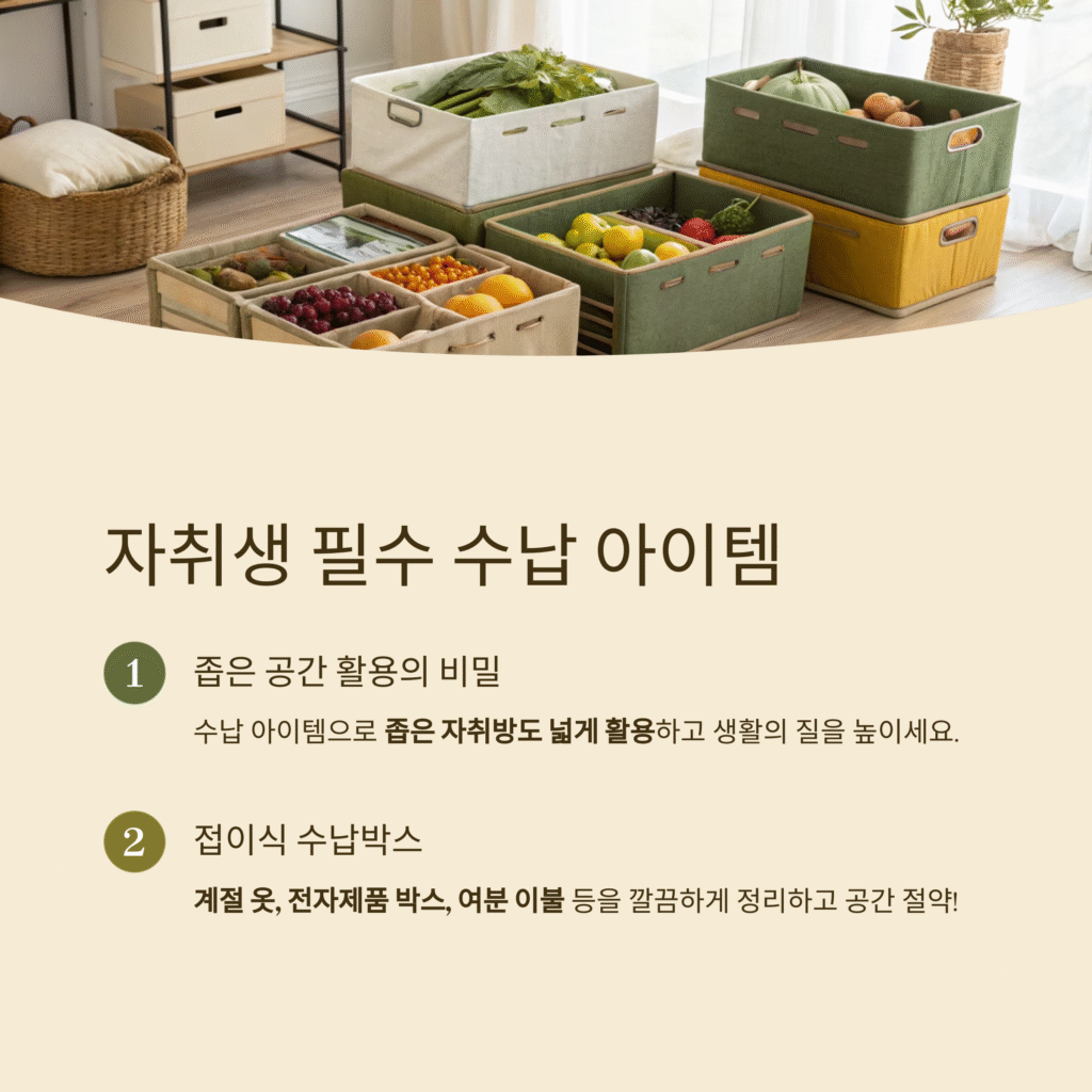 자취생 수납 아이템 추천! 좁은 공간도 넓게 쓰는 스마트 정리법