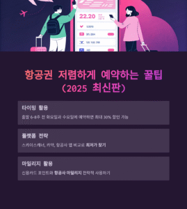 항공권 저렴하게 예약하는 꿀팁 총정리 (2025 최신판)