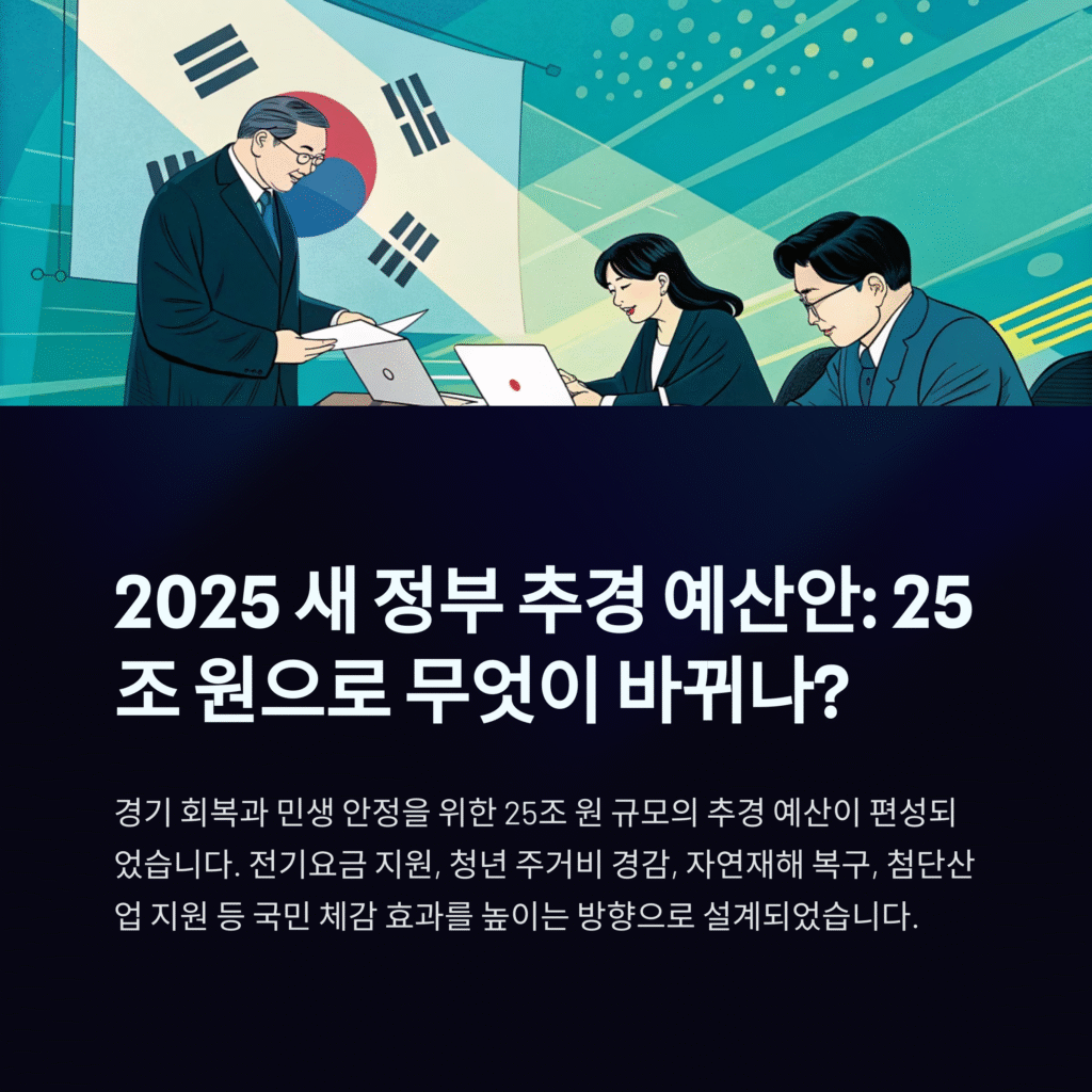2025 새 정부 추경 예산안 확정! 어디에, 얼마나, 왜 쓰이나?