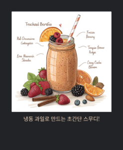 냉동 과일로 만드는 초간단 스무디! 시원하고 건강한 여름 한 잔