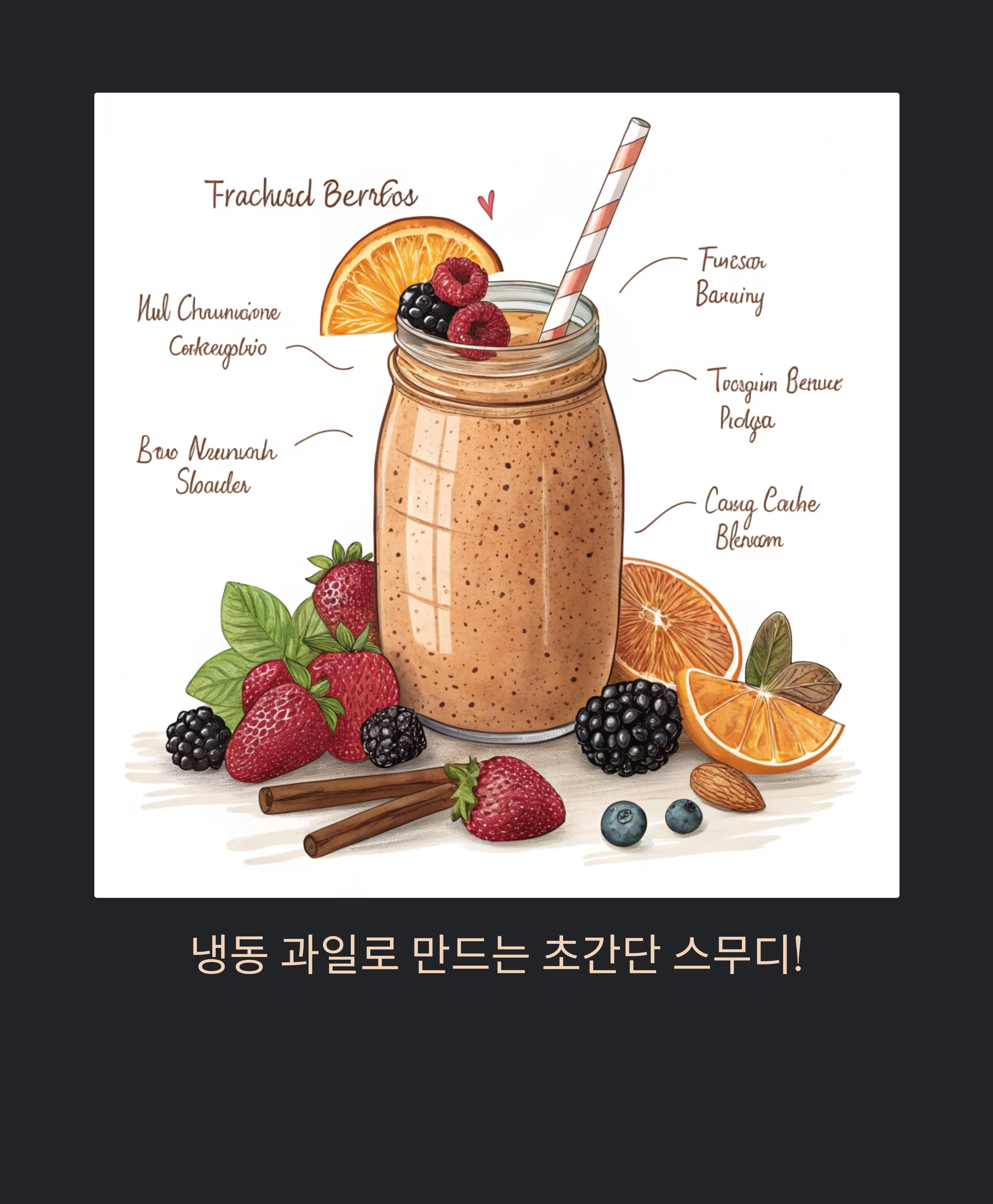 냉동 과일로 만드는 초간단 스무디! 시원하고 건강한 여름 한 잔