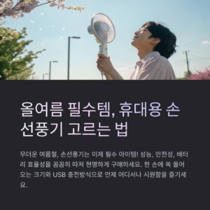 올여름 필수템, 휴대용 손선풍기 제대로 고르는 법