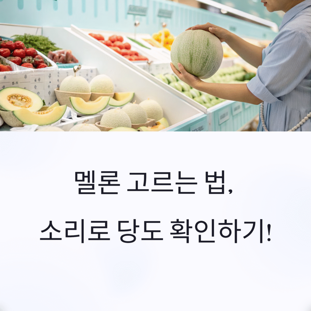 멜론 고르는 법, 이 소리 들리면 당도 보장! 실패 없는 선택 비결
