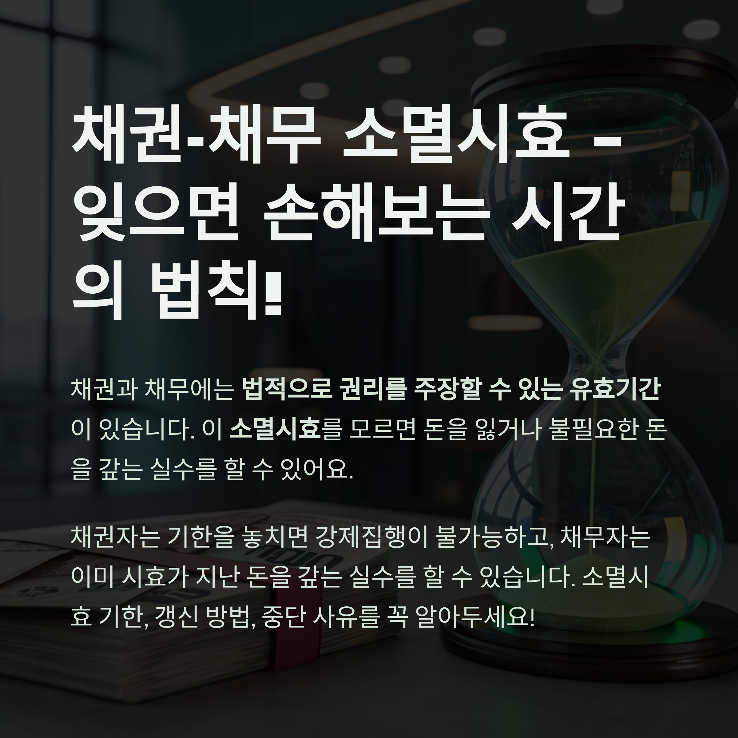 채권 채무 소멸시효 청정리 – 놓치면 불이익! 꼭 알아야 할 기한의 법칙