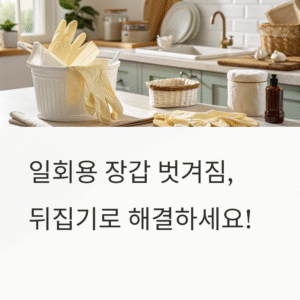 일회용 장갑 왜 자꾸 벗겨질까요? 뒤집기 하나로 해결해 보세요!