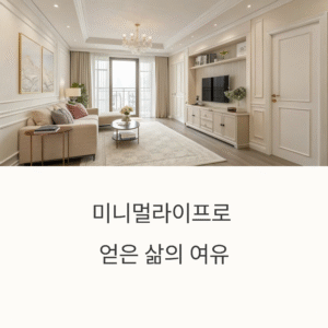 미니멀라이프 실천하고 삶이 가벼워졌어요: 비움이 만든 진짜 여유