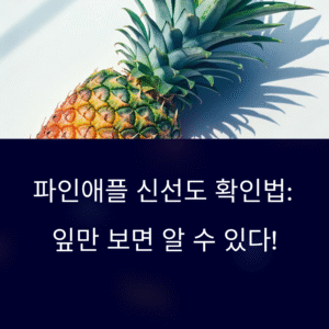 파인애플 잎으로 신선도 확인하는 법, 알고 드세요!