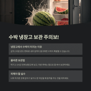 수박 보관 실수, 냉장고 안에서 터질 수도 있다?