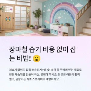 장마철 습기 이거 모르면 손해! 집안 습기 돈 안 들이고 잡는 비법