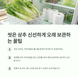 씻은 상추 신선하게 오래 보관하는 냉장보관 꿀팁
