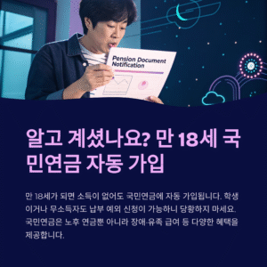 18세 국민연금 자동 가입, 납부 예외부터 받을 수 있는 혜택까지