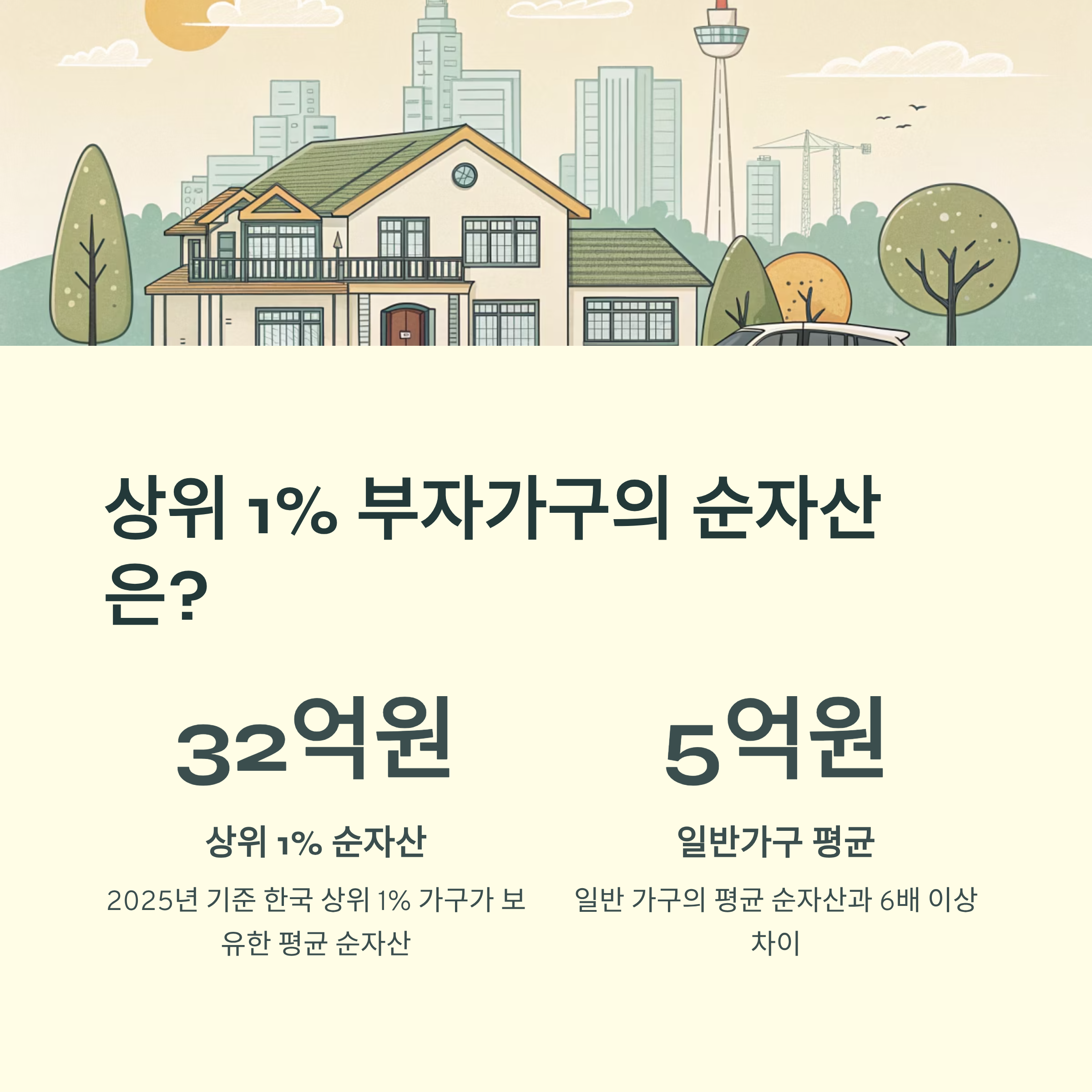 상위 1% 부자가구의 순자산, 얼마나 가지고 있을까?