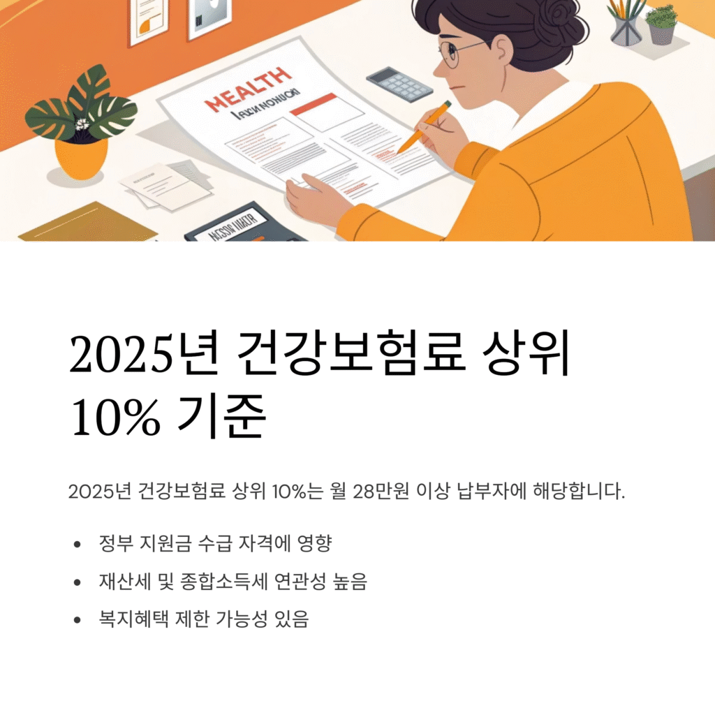 2025년 건강보험료 상위 10% 기준, 당신도 해당될 수 있습니다