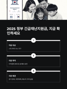 2025 정부 긴급재난지원금, 지금 확인하고 신청하세요