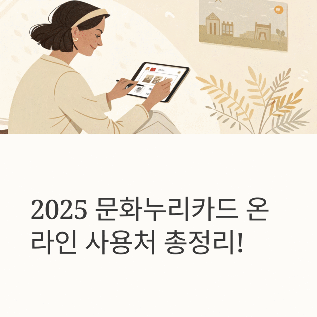 2025 문화누리카드 온라인 사용처 총정리! 예매부터 쇼핑까지 한눈에 확인