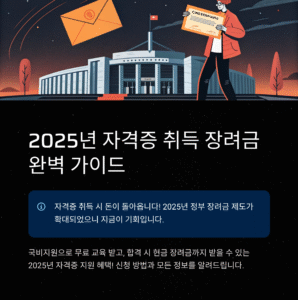 2025년 자격증 취득 장려금 완벽 가이드
