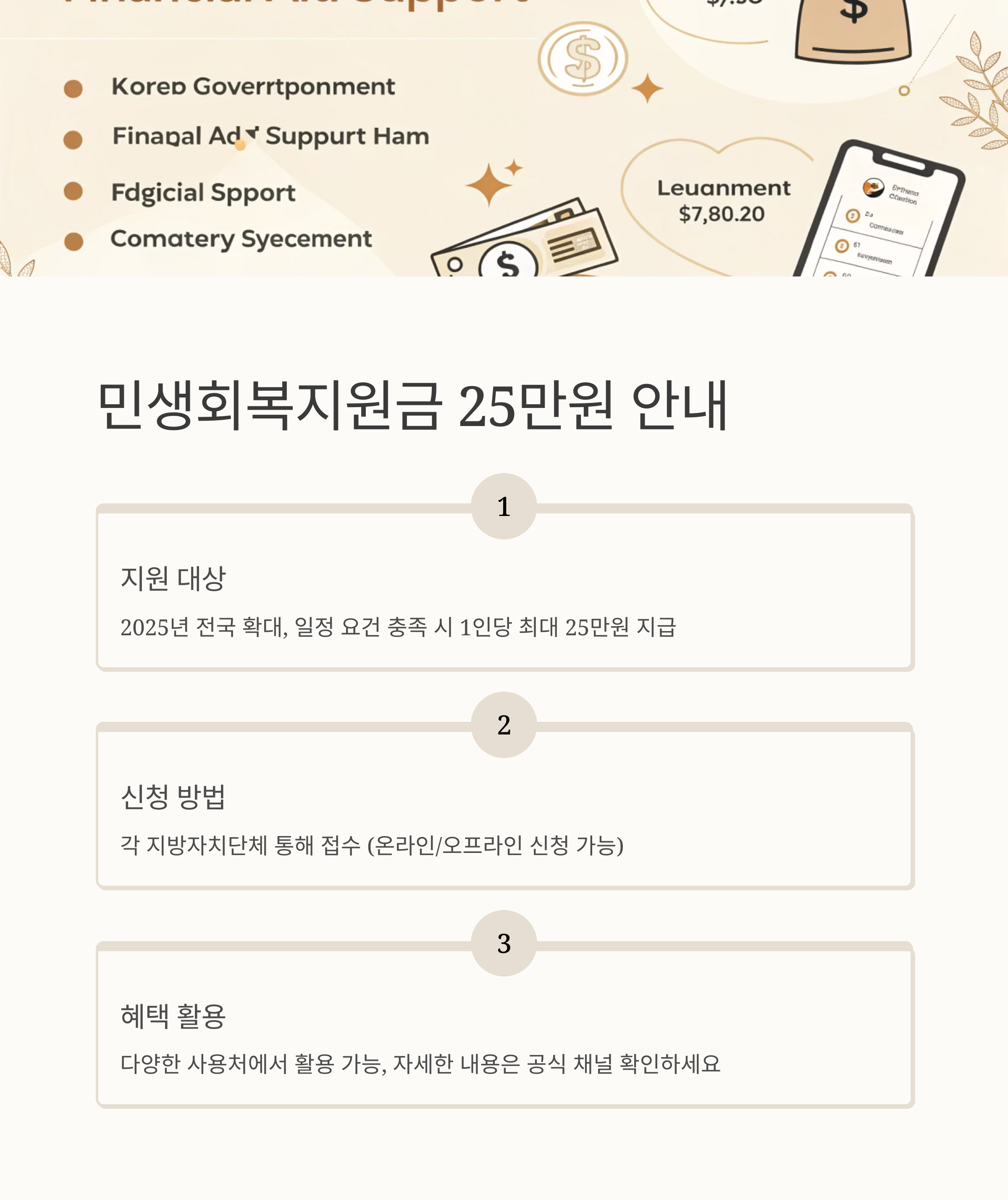 민생회복지원금 25만원 지급 및 신청방법, 혜택까지 한눈에 정리!