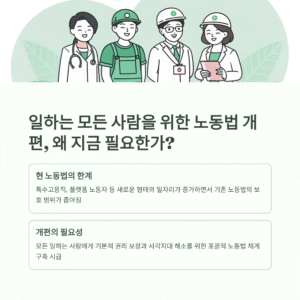 일하는 모든 사람을 위한 노동법 개편, 왜 지금 필요한가?