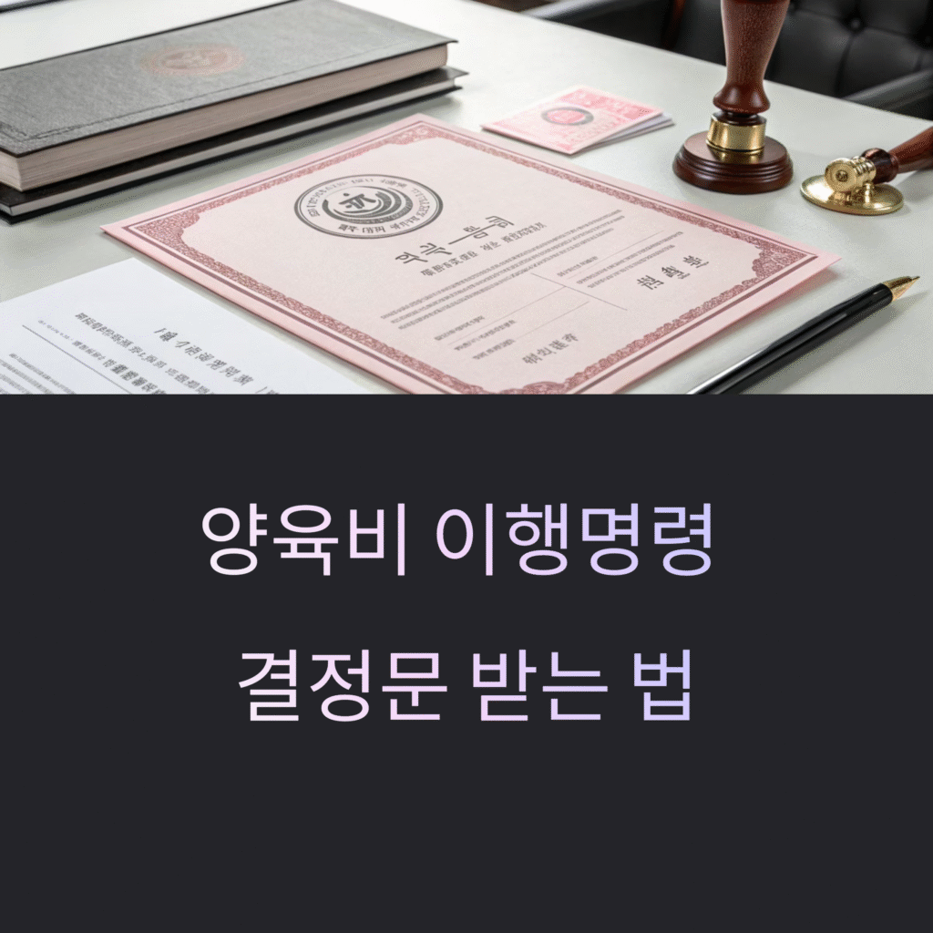 양육비 이행명령 신청 결정문 받는 법, 핵심 서류와 절차 총정리