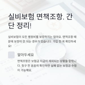 초보자도 오케이! 실비보험 면책조항, 헷갈리지 않게 완벽 정리
