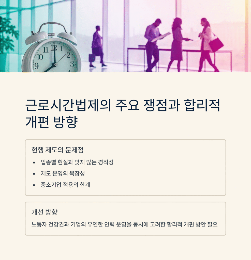근로시간법제의 주요 쟁점과 합리적 개편 방향 정리