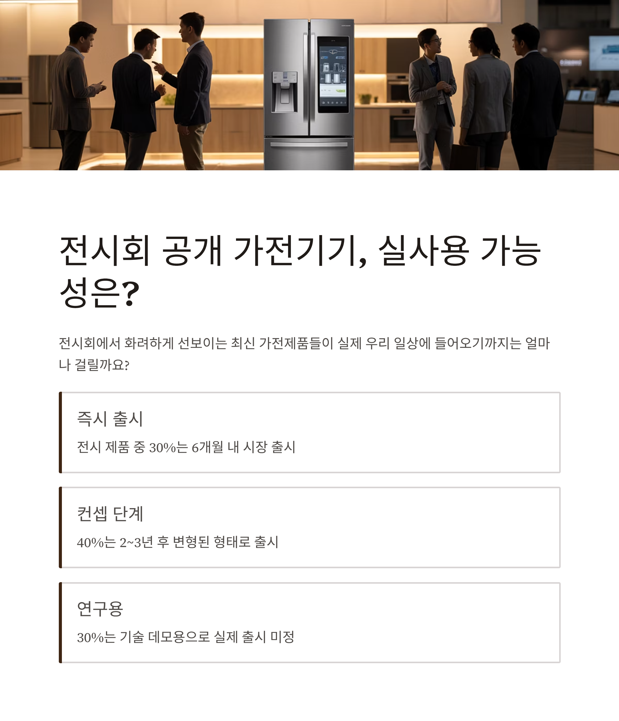 전시회 공개 가전기기, 실사용 가능성은?