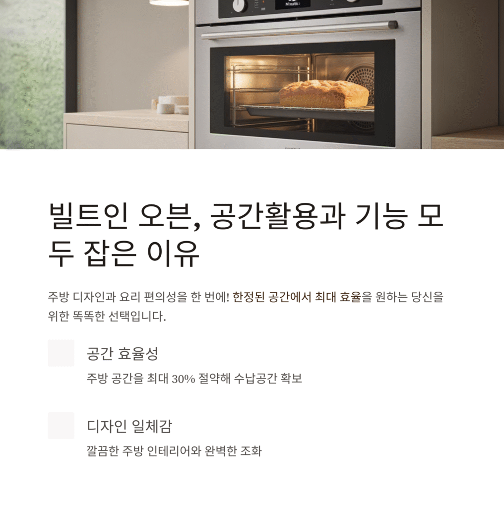 빌트인 오븐, 공간활용과 기능 모두 잡은 이유