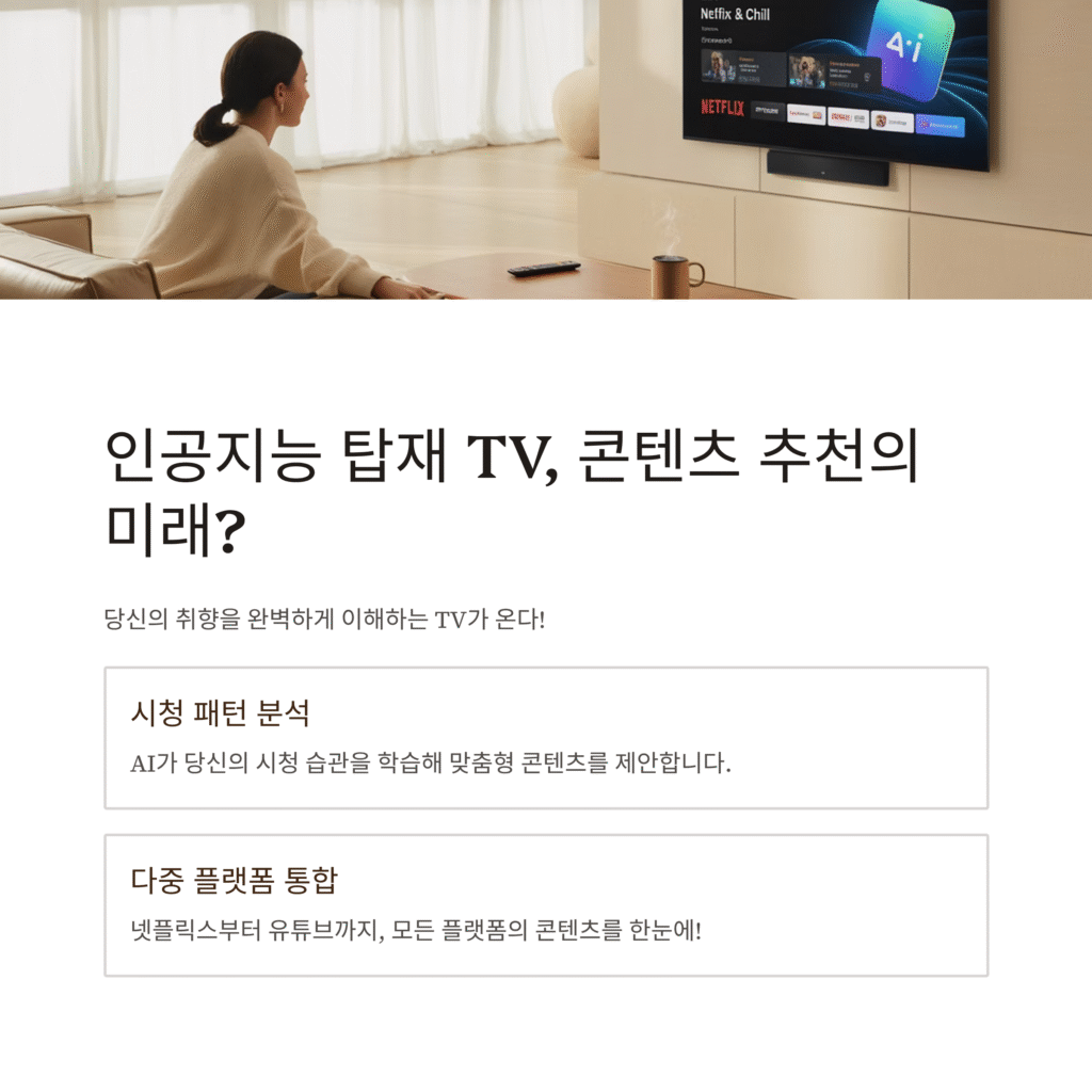 인공지능 탑재 TV, 콘텐츠 추천의 미래?
