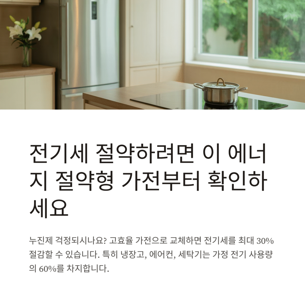 전기세 절약하려면 이 에너지 절약형 가전부터 확인하세요